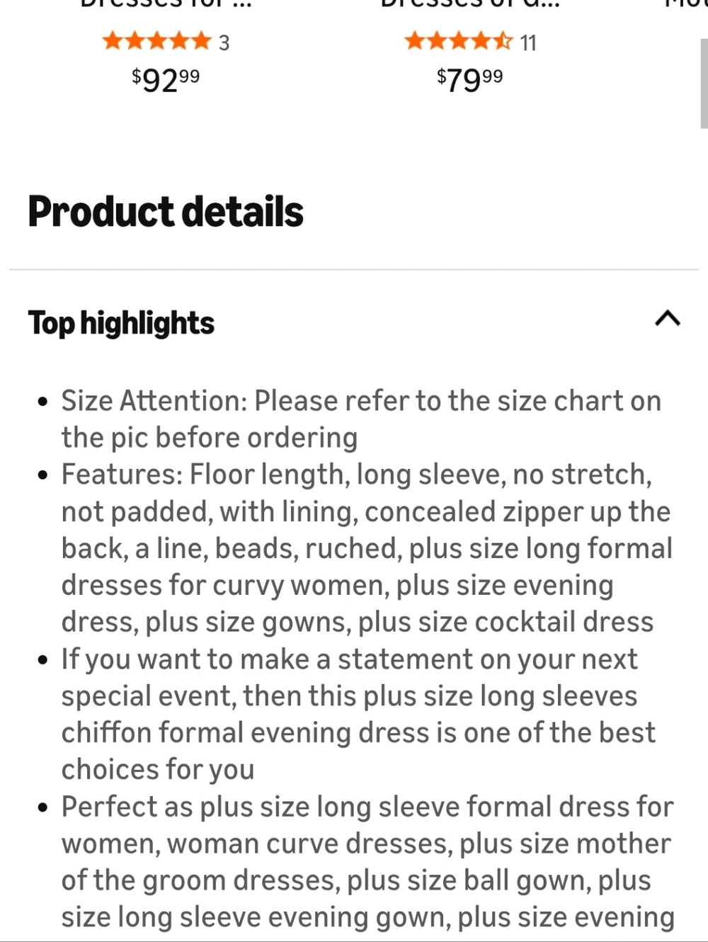 Ever Pretty 4X (3X) Elegant White Long-Sleeve Dress - Picture 13 of 14
